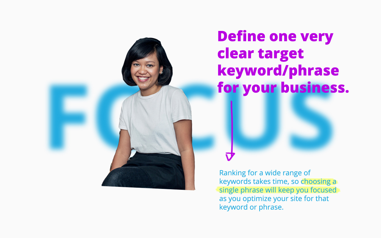 Define one very clear target keyword for your SEO